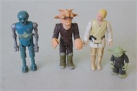 4 Vintage Star Wars Action Figurines 1977-1980