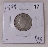Extra Fine 1899 Liberty V Nickel