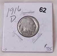 1916-D Rare Buffalo Nickel