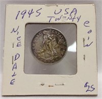 Rare USA 1945 Twenty Centavos