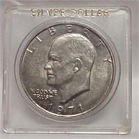 1971-D Uncirculated Eisenhower Silver Dollar