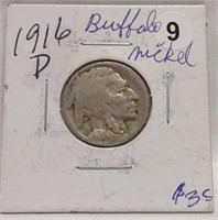 Key Date 1916-D Buffalo Nickel