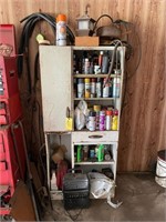 Cabinet with Paints, Lubricants, Hoses