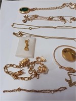 Goldtone Necklaces, Charms, Brooches, and More