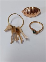 Goldtone Lot to Include Ring, Earrings and Etc.