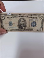 1934 Silver Certificate Five Dollar Bill