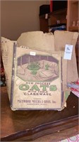 Antique New processed Oats cardboard box