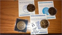 3- famous Masons medallions & Pa. Grandmaster