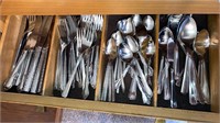 Stainless flatware- drawer full Oneida & others