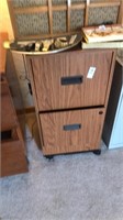2 drawer file cabinet , metal wood