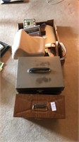 Lot of metal file boxes and box lot