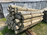 APPROX. 64 UNUSED FENCE POSTS, 5X6X6'