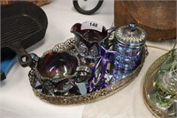 GREAT LOT OF CARNIVAL GLASS ITEMS