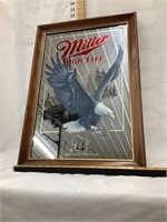 Miller High Life Adv. Beer Mirror, 22 1/2” T, 15