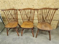 3 MAPLE EATHAN ALLEN WINDSOR BACK CHAIRS