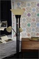 MATCHING PAIR FLOOR LAMPS W/READING LIGHTS