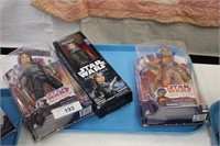 LOT OF 3 NOS STAR WARS CHARACTER DOLLS