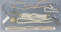Signed Costume Pearl Jewelry R.j. Graziano ,