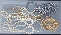 Assortment Costume & Real Pearl Jewelry Marvella