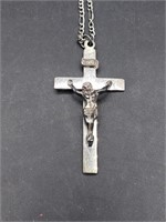 Sterling Cross 17in Necklace Total Weight 7.0g