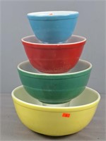 Full Set Vintage Primary Colors Pyrex Bowls
