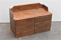 Stained Pine Toy Box / Storage Bench