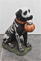 Halloween Solar Yard Decor Resin Skeleton Dog