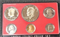 1977 S US Mint Proof Set -6 Coins w/ Ike Dollar