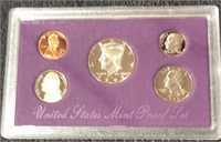 1993 S US Mint Proof Set -5 Coins