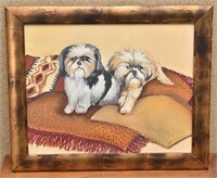 Large Framed Portrait of 2 Pet Dogs