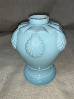 ANTIQUE BLUE MILK GLASS LAMP BASE - 4.5 X 4 “