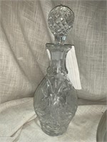 11 “ CRYSTAL DECANTER W/ GROUND STOPPER