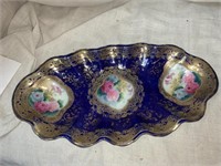 HAND PAINTED NIPPON OVAL TRAY - 13 X 7 “