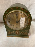 VINTAGE GILBERT NON-WORKING PAINTED CLOCK - 6.5 X