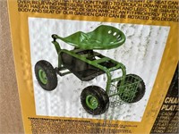 Unused Rolling Garden Cart and Seat