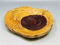 burl wood dish by Arturo Solano - 10" long