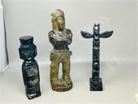 3 pcs native figures & Totem