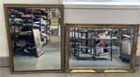 (L) 2 Wall Mirrors 48” x 34” and 34” x 44”
