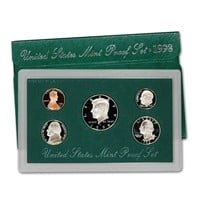 1998 United States Mint Silver Proof Set 5 coins