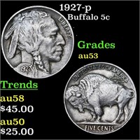 1938-d Buffalo Nickel 5c Grades Select AU