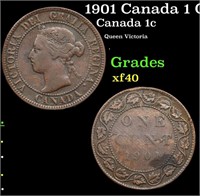 1901 Canada 1 Cent KM# 7 Grades xf
