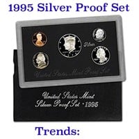 1995 United States Mint Silver Proof Set. 5 Coins