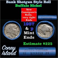 Buffalo Nickel Shotgun Roll in Old Bank Style 'Con
