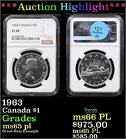 ***Auction Highlight*** NGC 1963 Canada Dollar $1