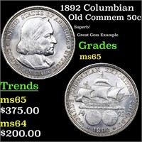 1892 Columbian Old Commem Half Dollar 50c Grades G