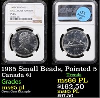 NGC 1965 Small Beads, Pointed 5 Canada Dollar $1 G