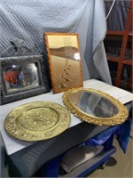 Mirrors and plaque including Foot Prints in the