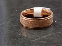 Size 7 Rose Goldtone Stainless Steel Ring