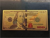$100 Gold Foil Novelty Bank Note