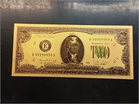 $2 Gold Foil Novelty Bank Note
